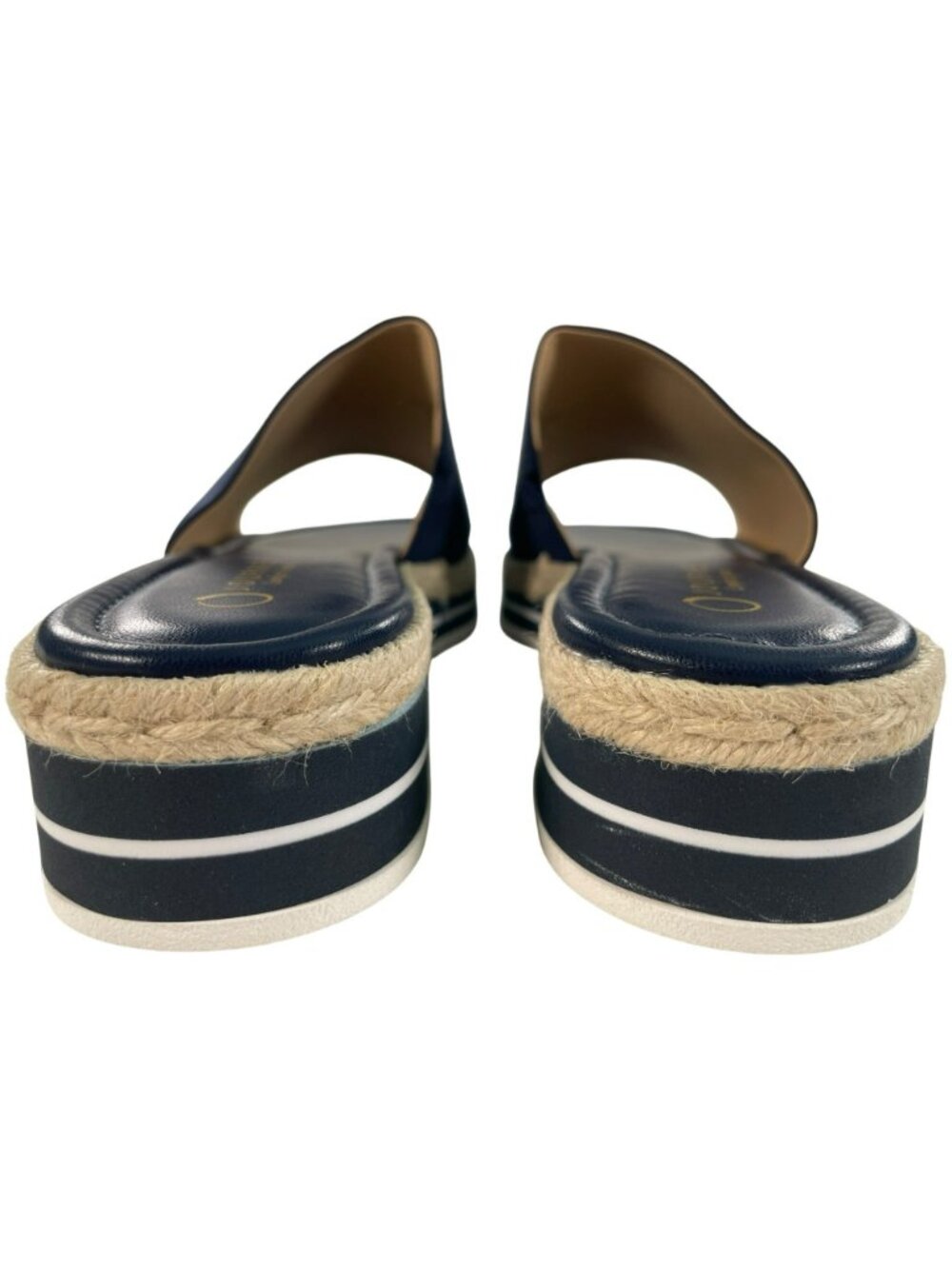 Journee Rosey Navy Open-Toe Espadrille Slide Comfy Sandals Women's Size 12M NEW - Picture 6 of 11